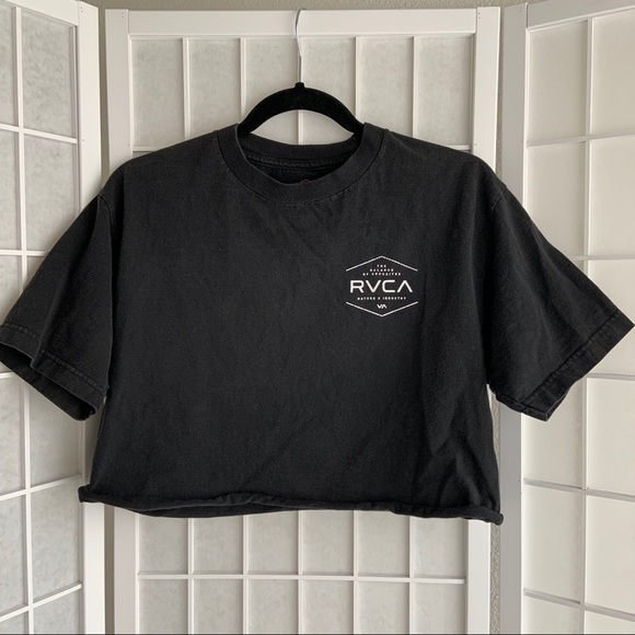 rvca cropped black t-shirt - Picture 7 of 8